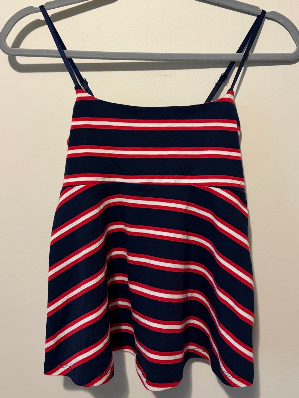 Navy Striped Red & White Spaghetti Strap Tank